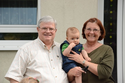 Grandpa and Grandma Carriere with JB